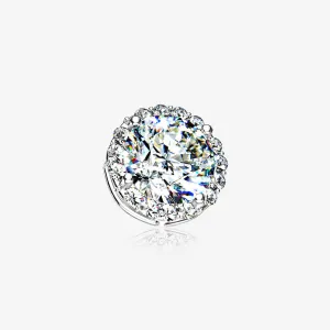 14 Karat White Gold Brilliant Sparkle Burst Dermal Anchor Top Part