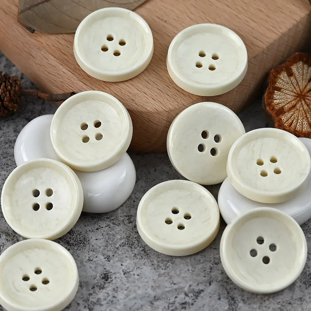 15-25mm Round 4 Hole Colorful Urea Buttons with Imitation Marble Pattern