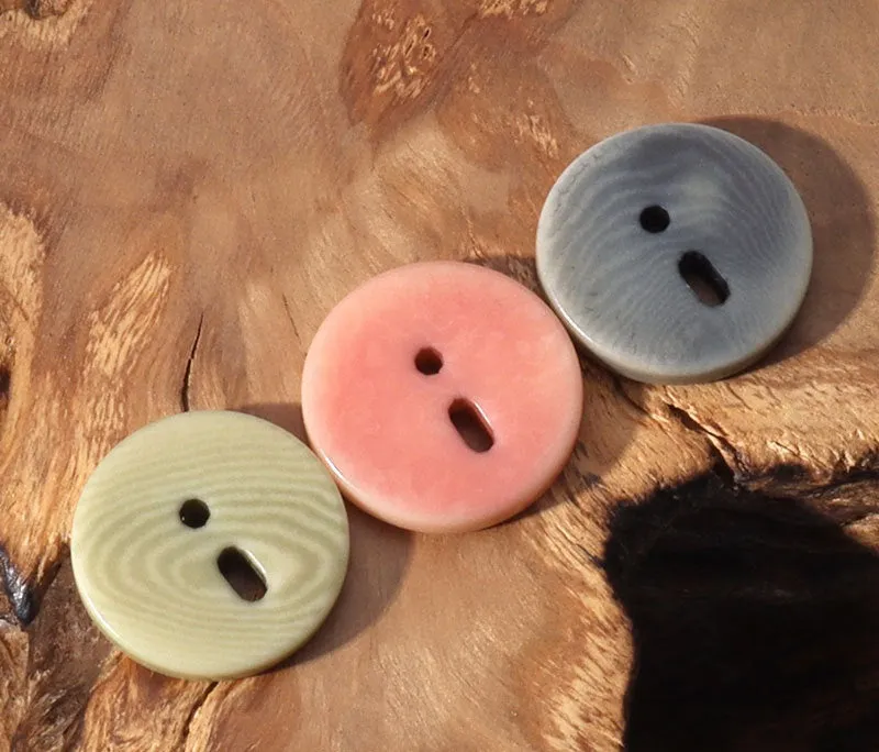 18mm Round 2 Hole Corozo Buttons for Knitted Tops Outerwear Sweaters 20pcs