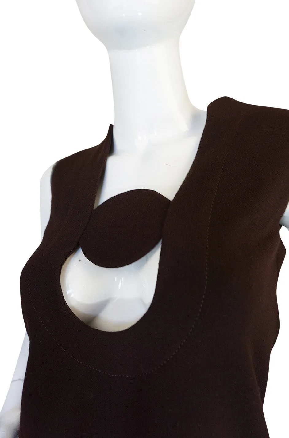 1969-1970 Haute Couture Pierre Cardin Cut Out Dress