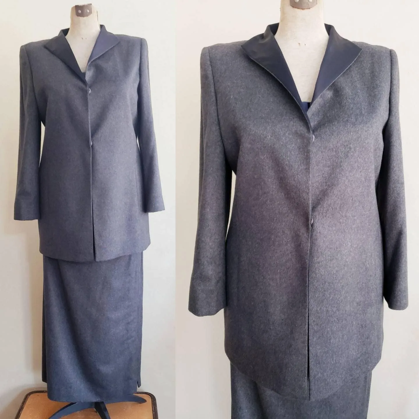 1980s 1990s Gianfranco Ferre Gray Wool Blazer / Size 8