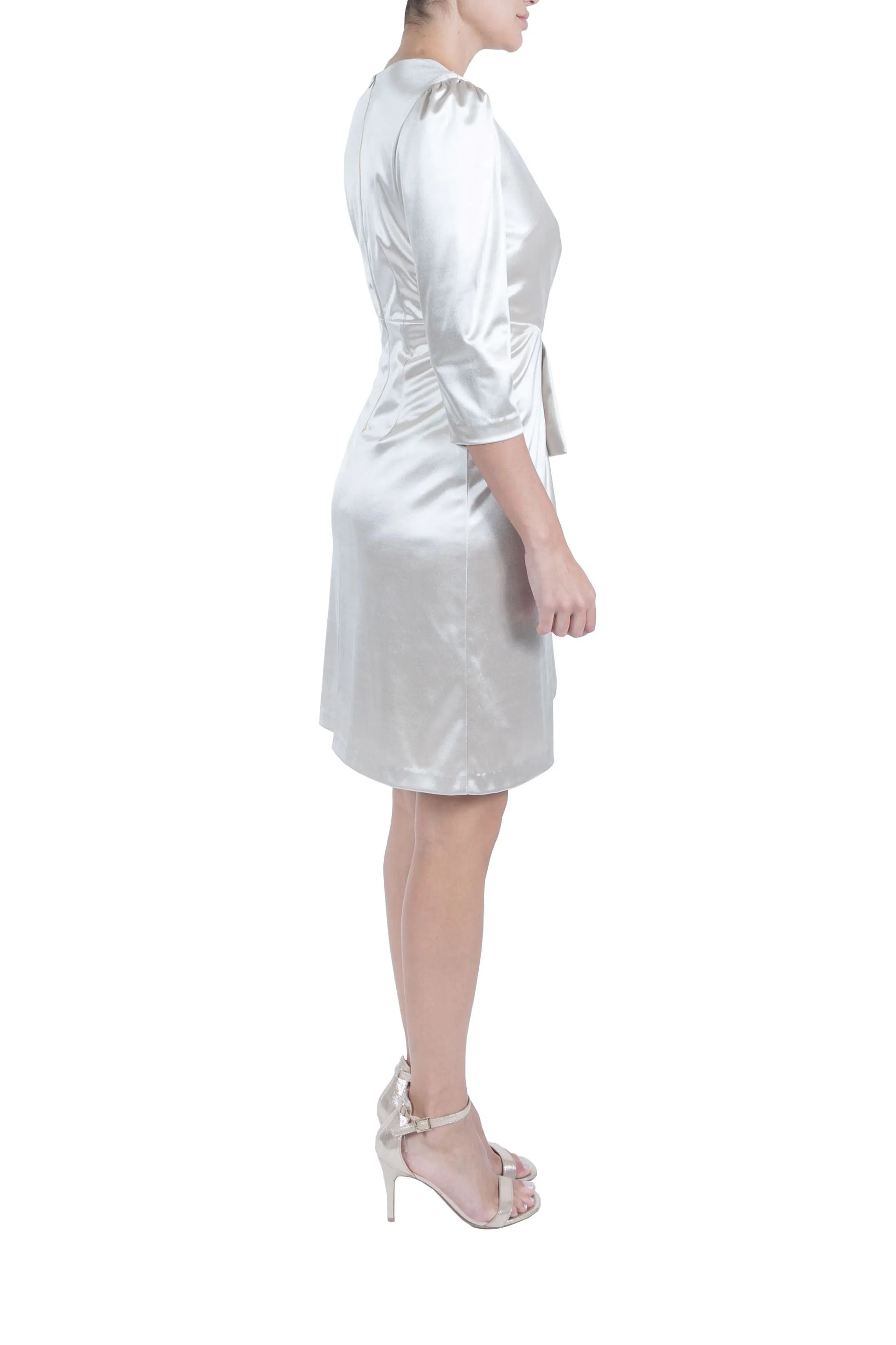 3/4 Sleeve Ruffle Dress