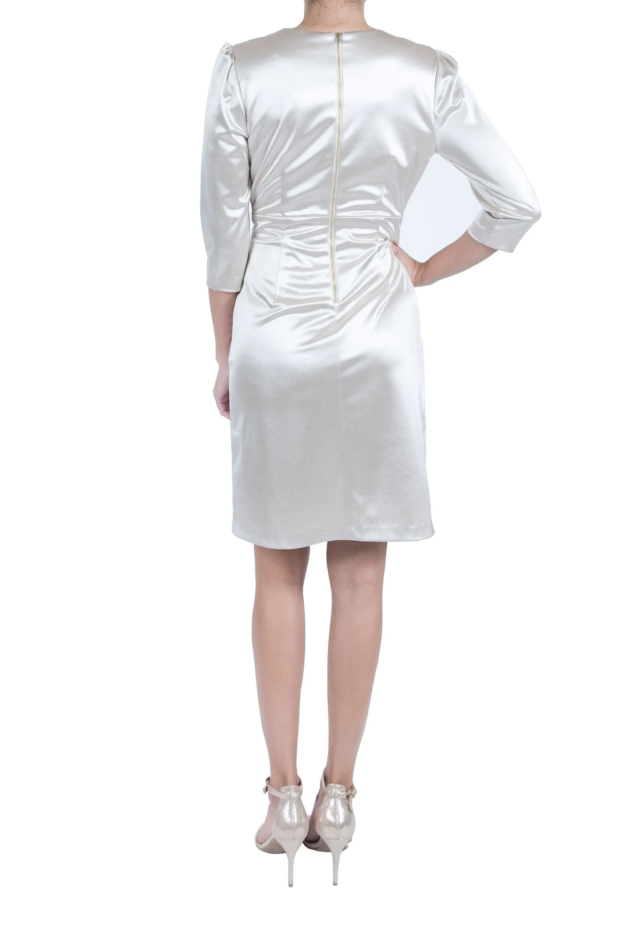 3/4 Sleeve Ruffle Dress