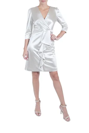 3/4 Sleeve Ruffle Dress