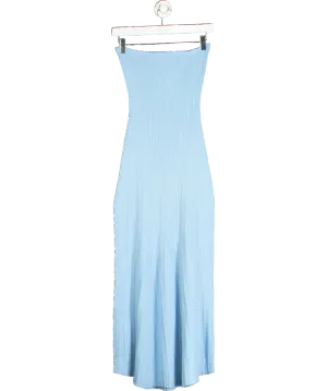 4th & Reckless Blue Henley Knit Bandeau Maxi Dress UK 10