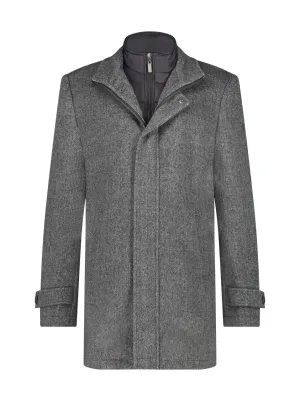 A Fish Named Fred - Funnel Neckcoat - Dark Gray
