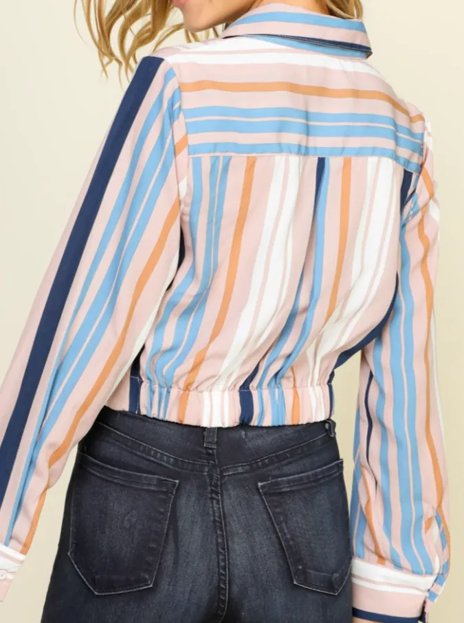A TWIST ON STRIPES TOP