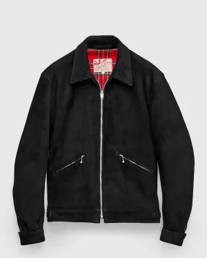 AD-00 Deer Suede Husky Jacket in Black