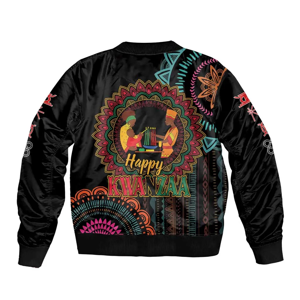 Africa Happy Kwanzaa Bomber Jacket Nguzo Saba LT7