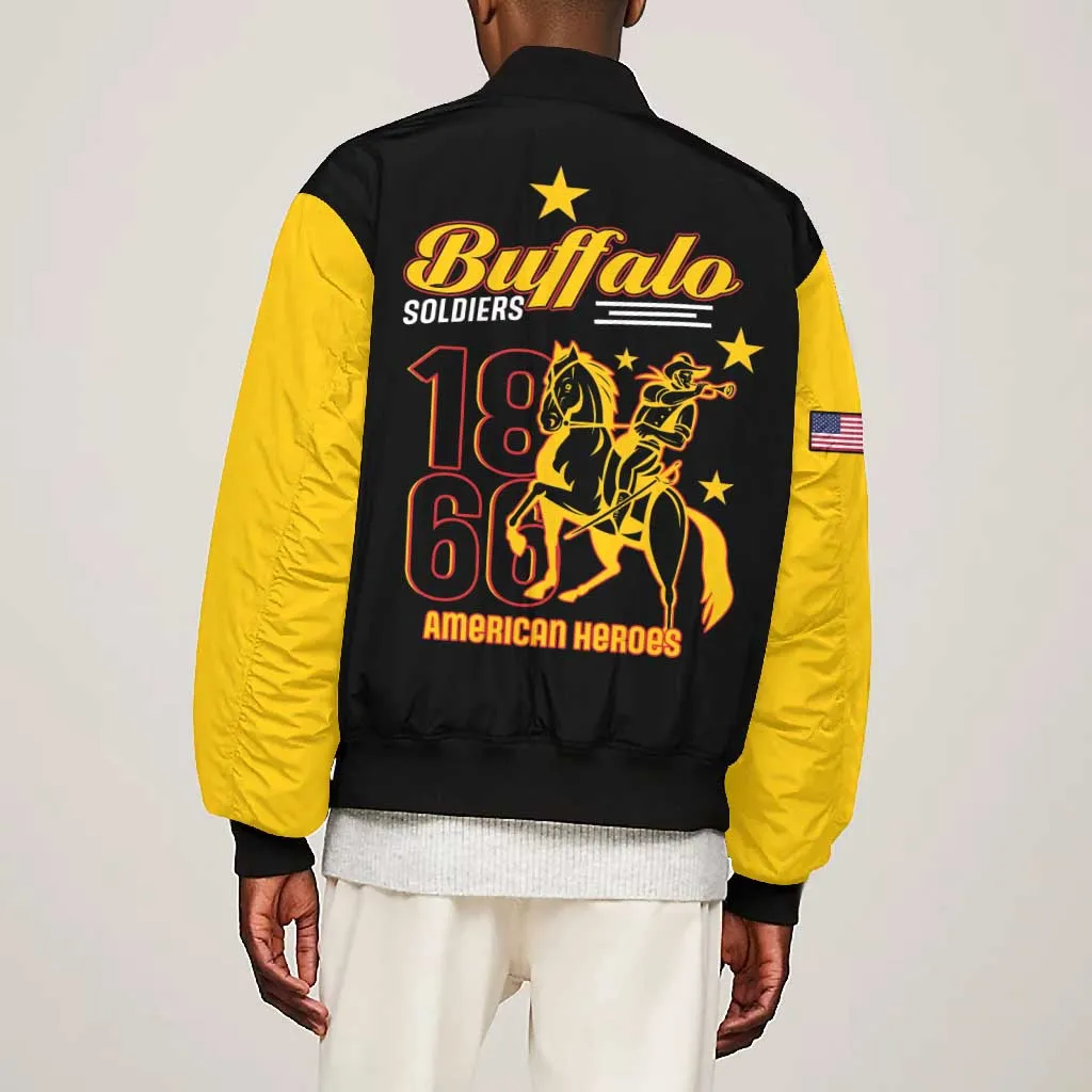 Afro-Americans Buffalo Soldiers Bomber Jacket 9th and 10th Cavalry Regiment LT15