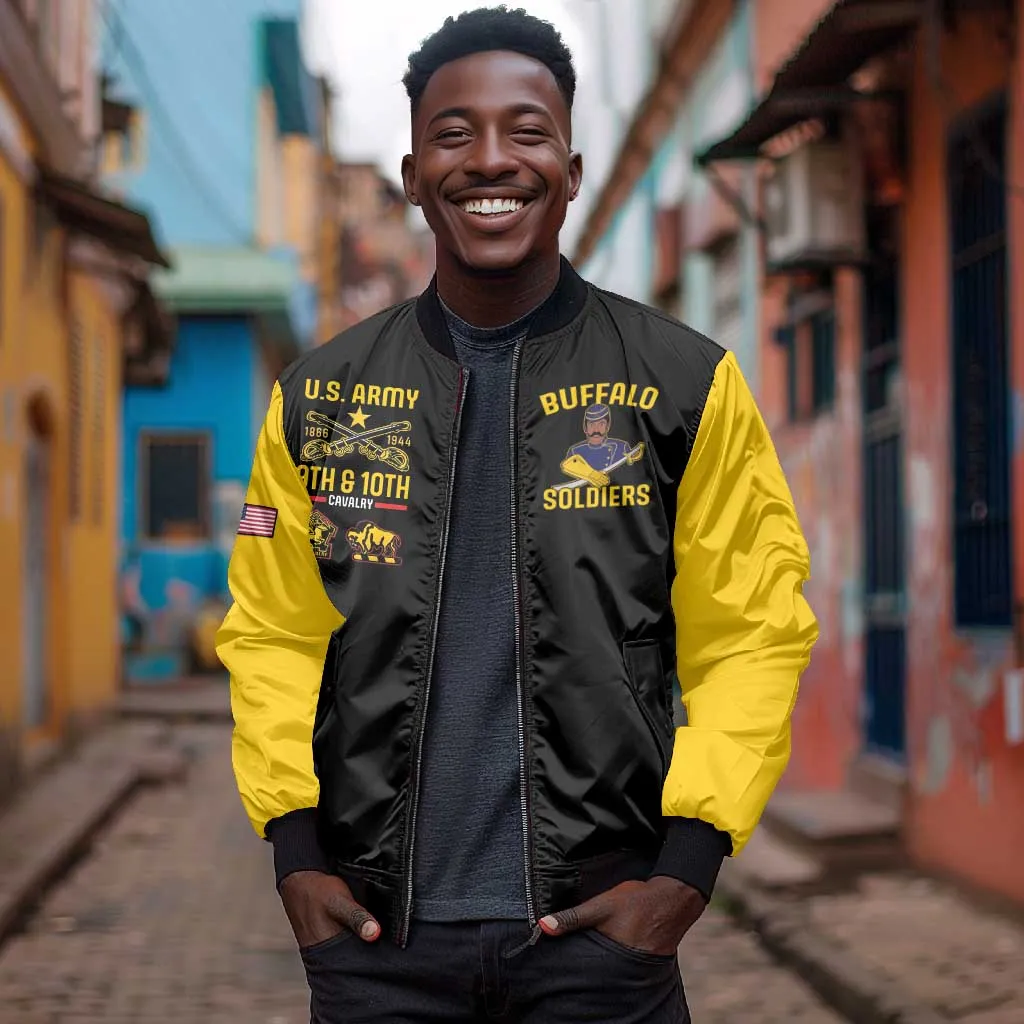 Afro-Americans Buffalo Soldiers Bomber Jacket 9th and 10th Cavalry Regiment LT15