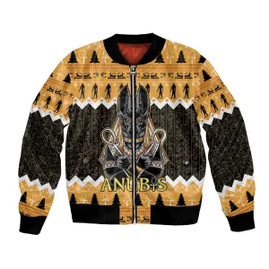 Afro Ancient Egyptian Bomber Jacket Anubis - Merry Christmas LT15