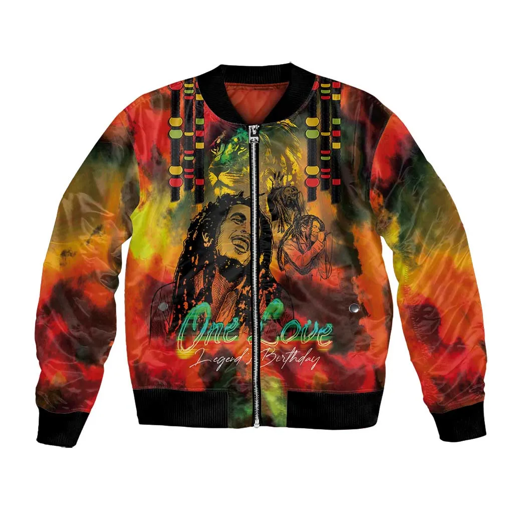 Afro-Jamaican Reggae Legend's Birthday Bomber Jacket One Love Jamaica LT03