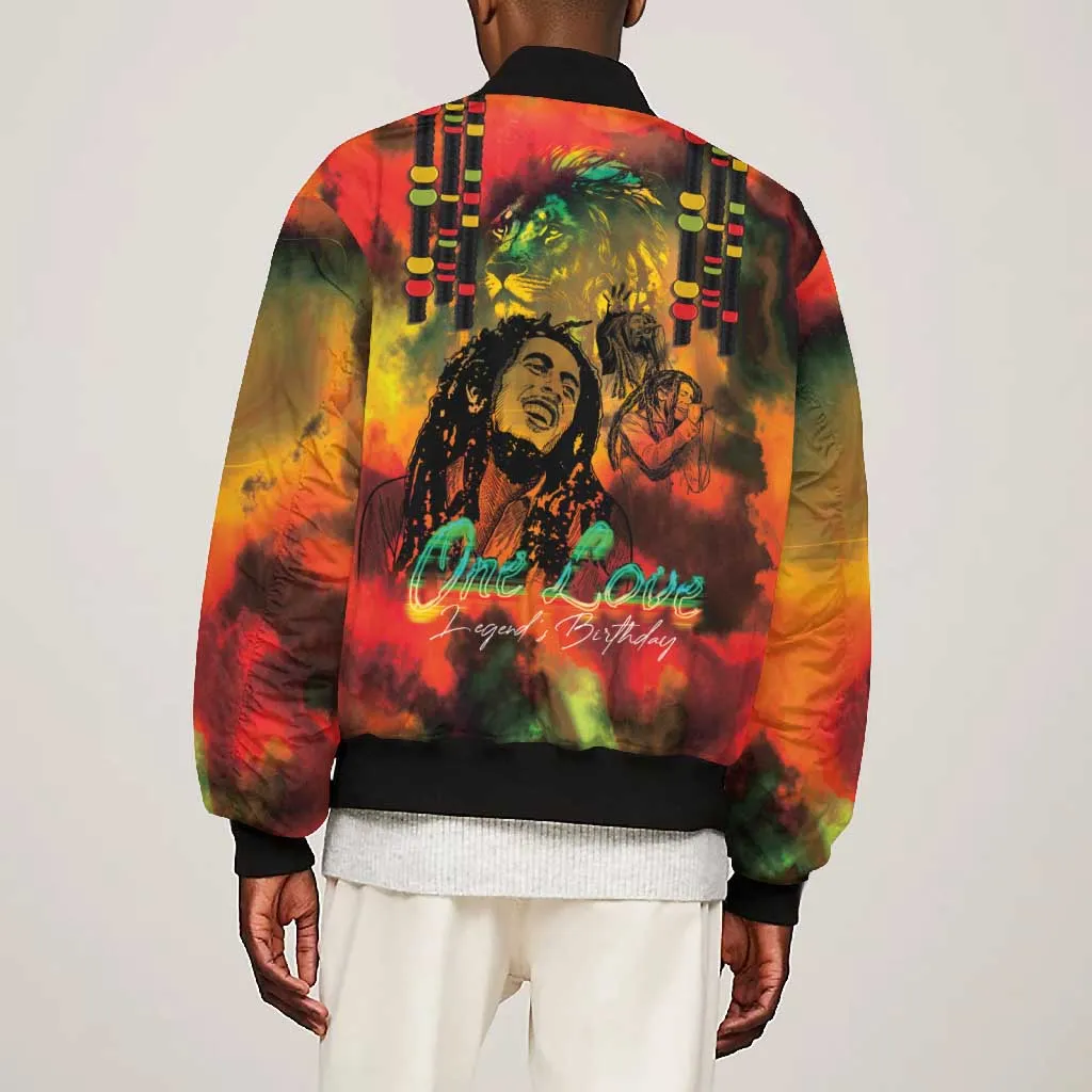 Afro-Jamaican Reggae Legend's Birthday Bomber Jacket One Love Jamaica LT03