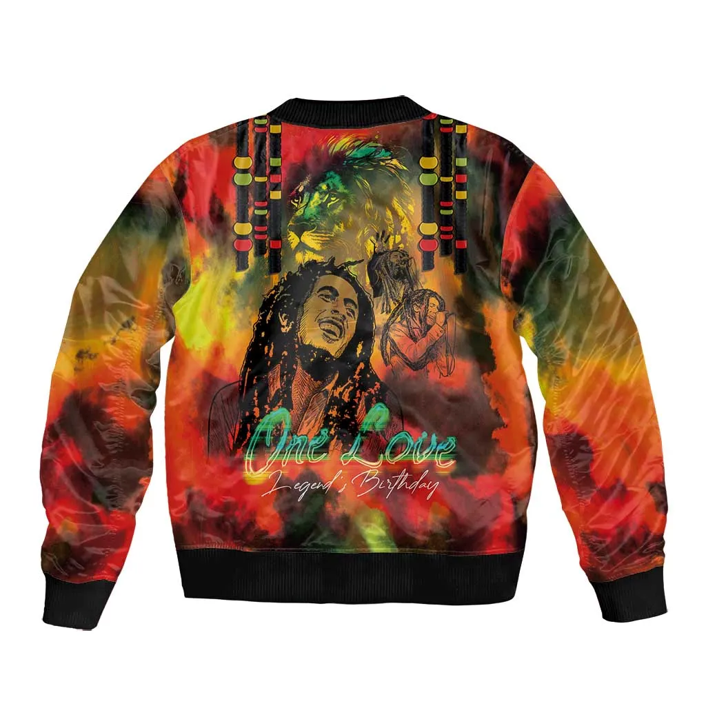 Afro-Jamaican Reggae Legend's Birthday Bomber Jacket One Love Jamaica LT03