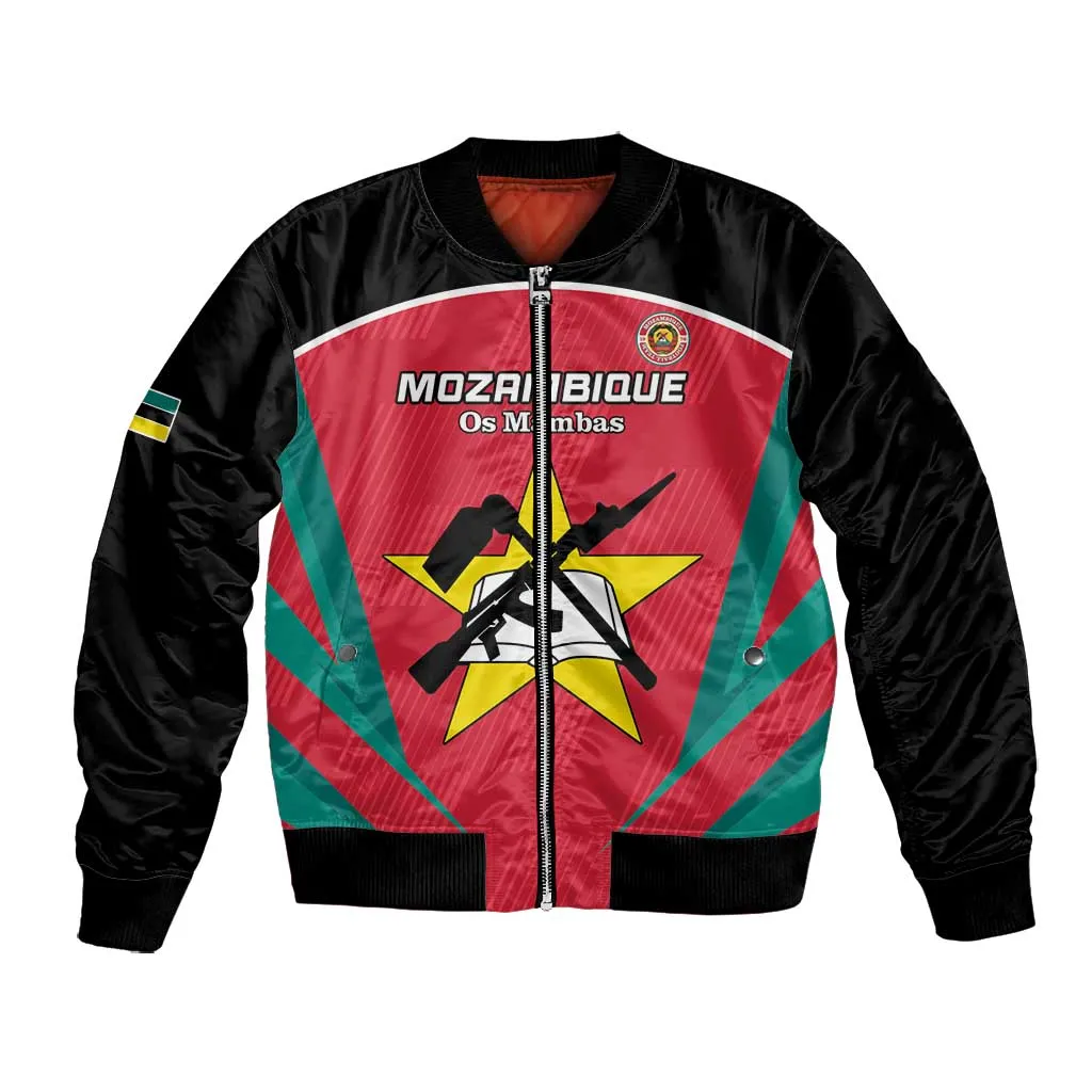 Afro Mozambique Football Custom Bomber Jacket Go Os Mambas LT15
