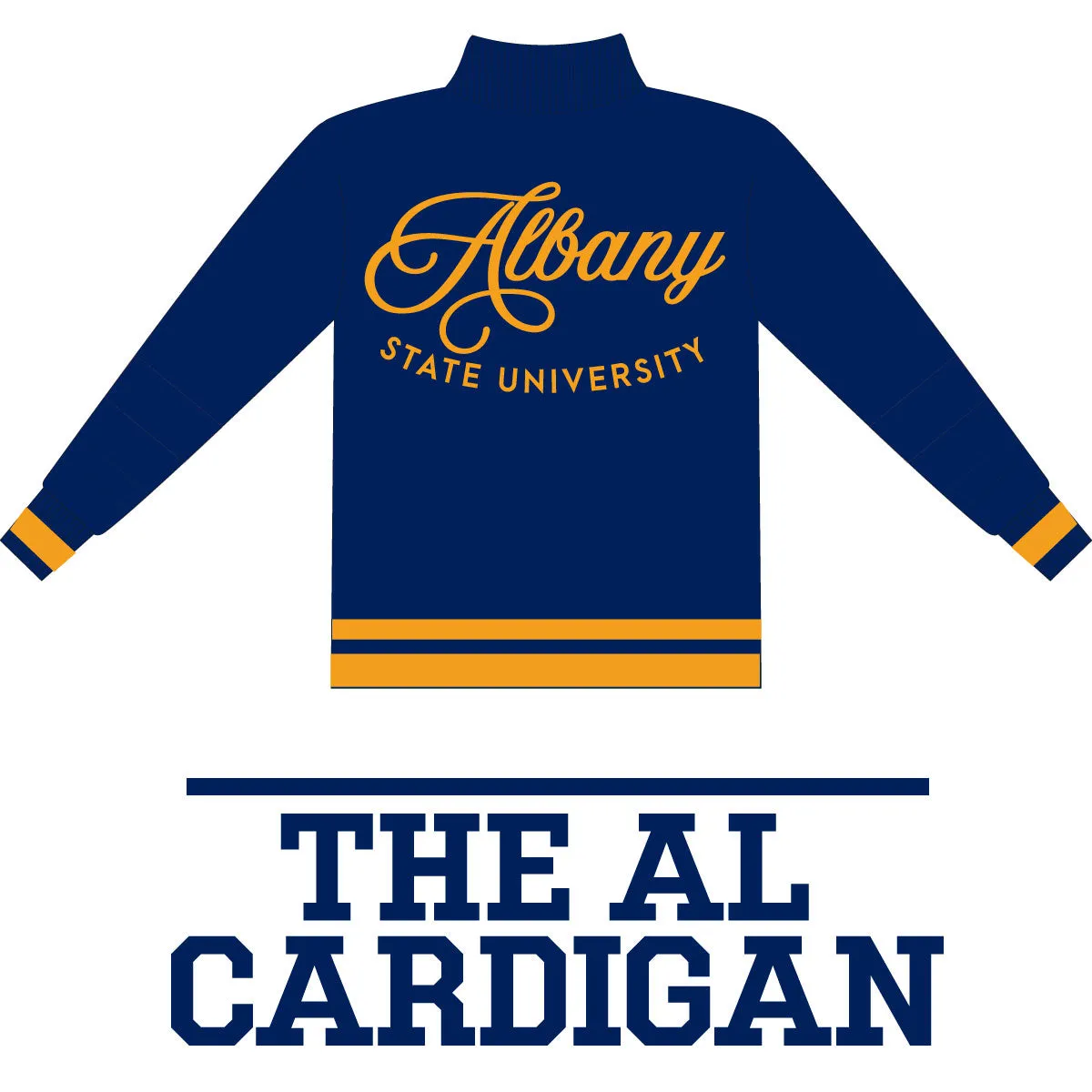 ALBANY STATE  | THE AL Cardigan Dark Royal