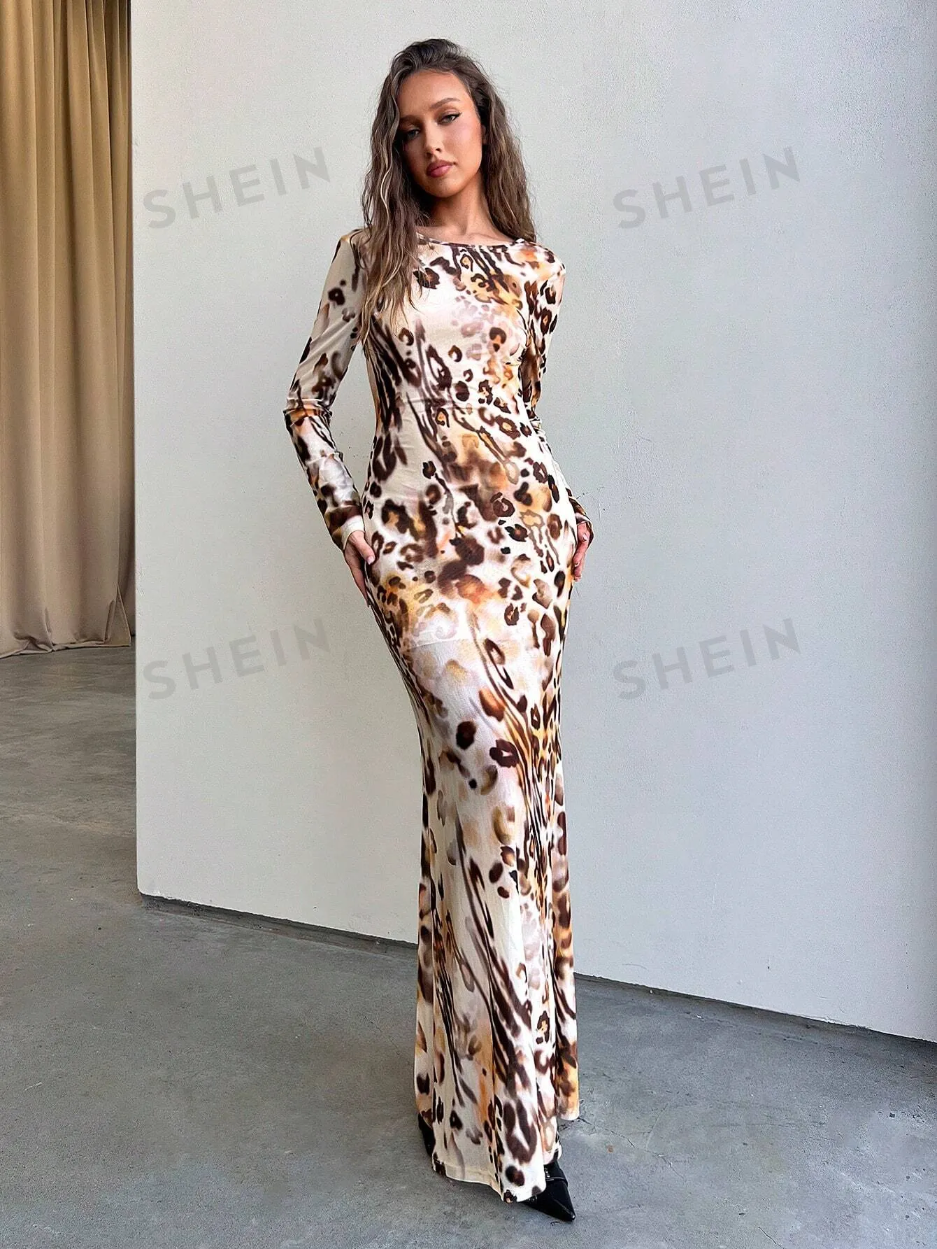 Aloruh Women's Elegant Party Strapless Maxi Bodycon Fishtail Dress, Autumn Winter