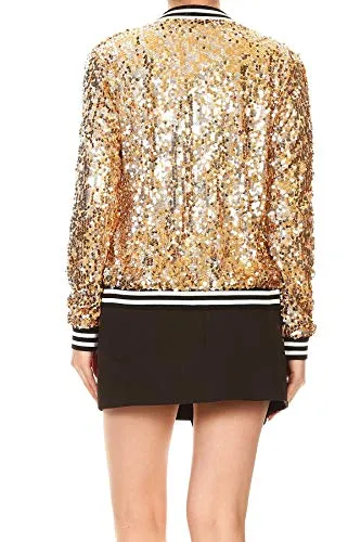 Anna-Kaci Sequin Front Zip Jacket