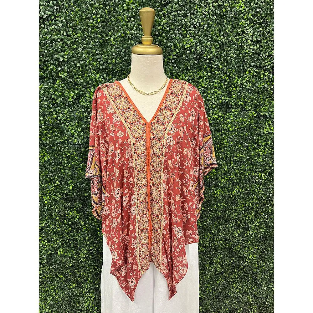 Arlo Garnet V-Neck Top