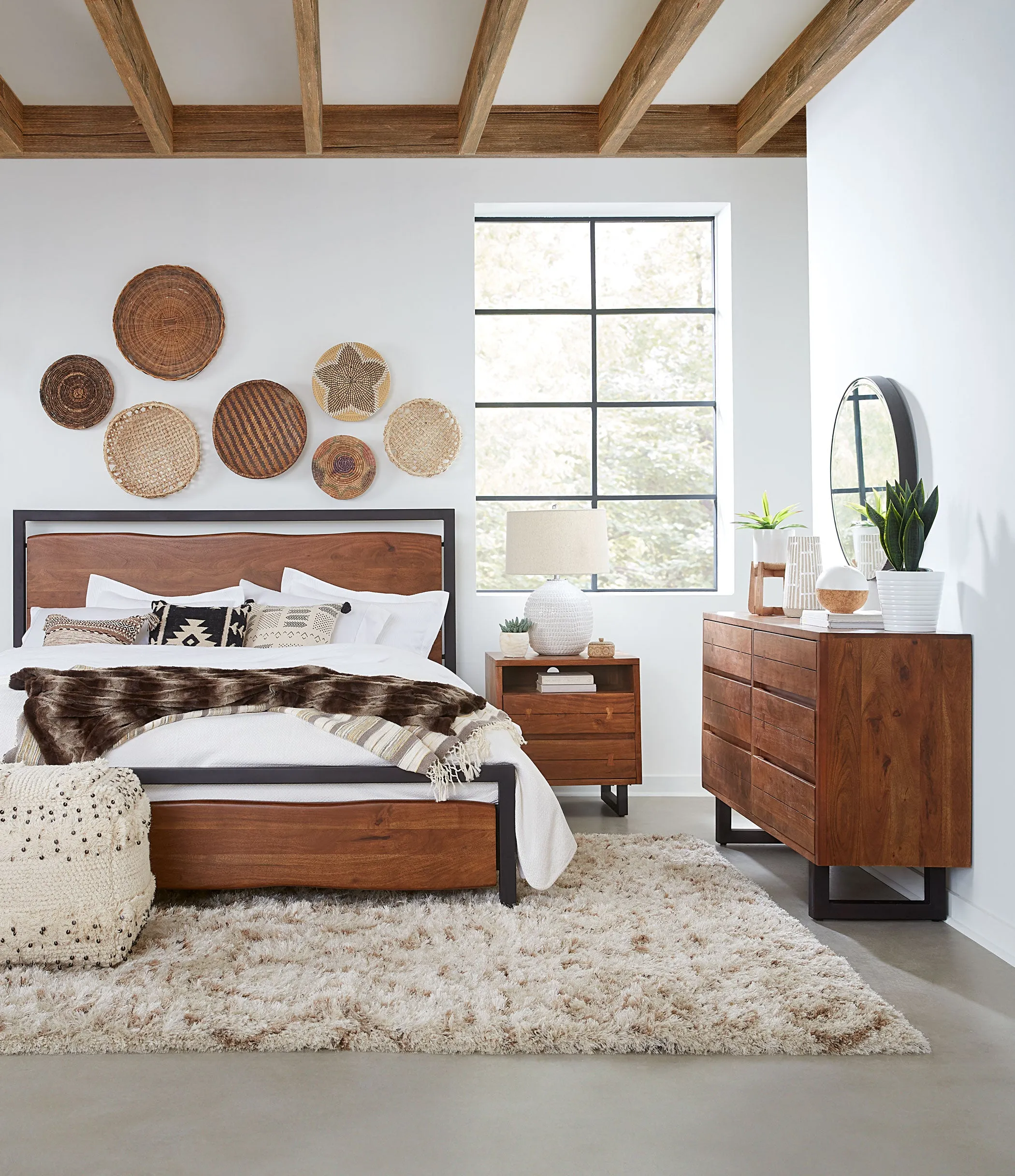 Aspen Faux Live-Edge Bed