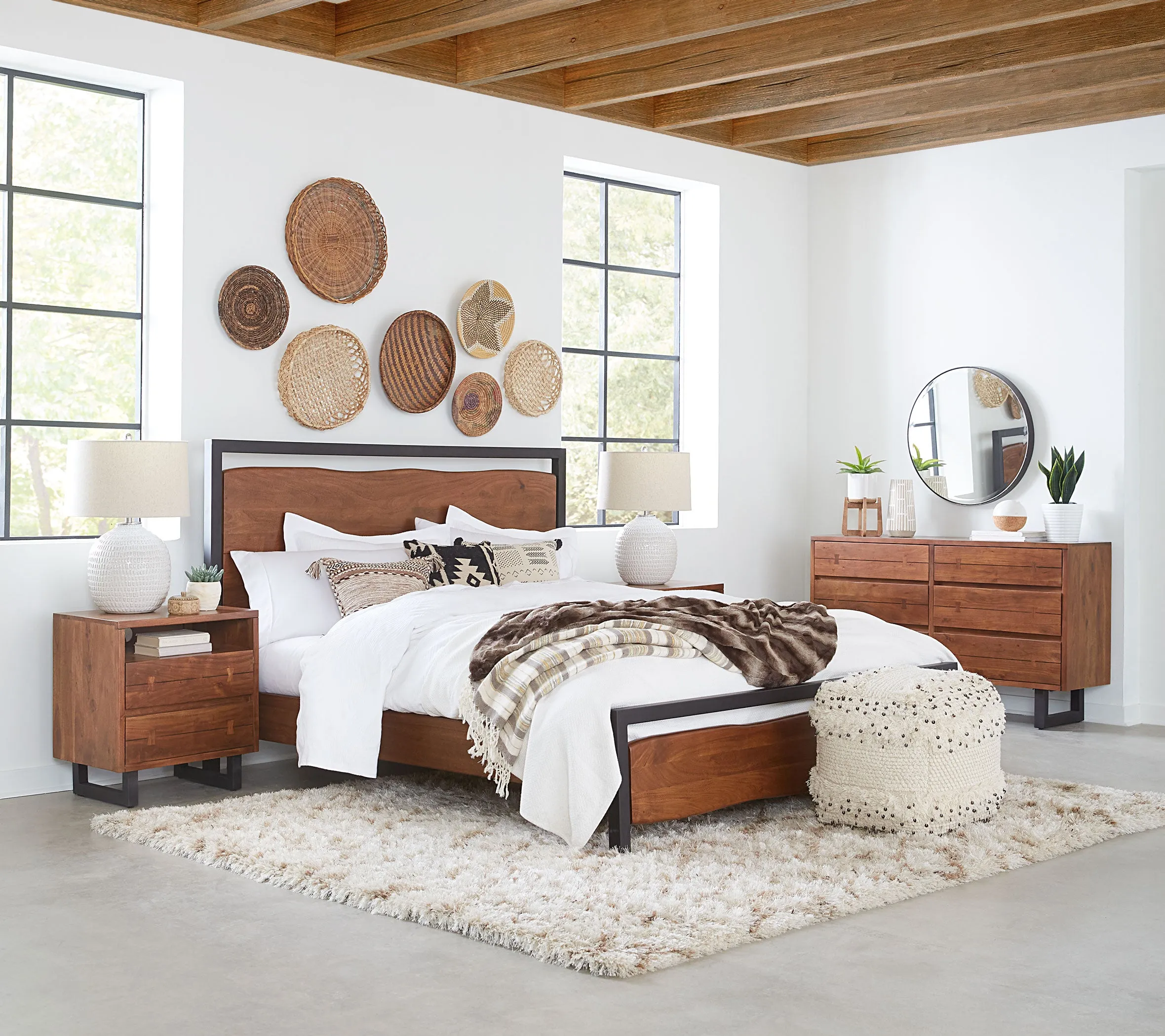 Aspen Faux Live-Edge Bed