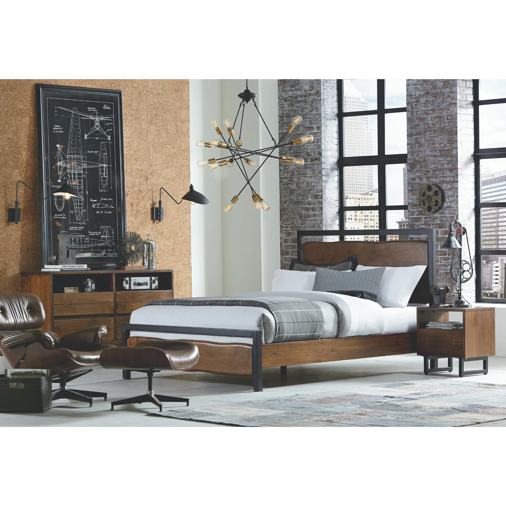 Aspen Faux Live-Edge Bed
