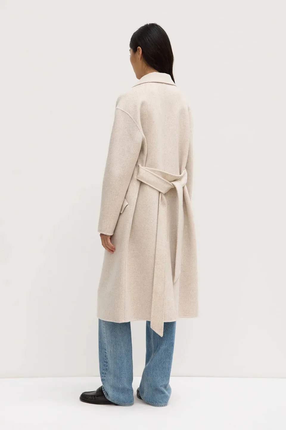 Assembly Label - Sadie Single Breasted Wool Coat (Oat Marle)