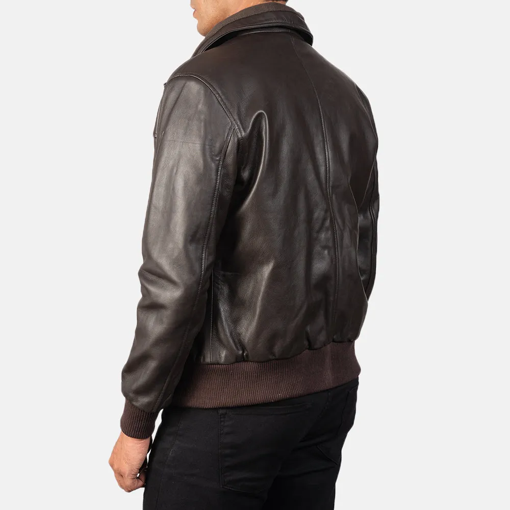 Aura Leather Bomber Jacket