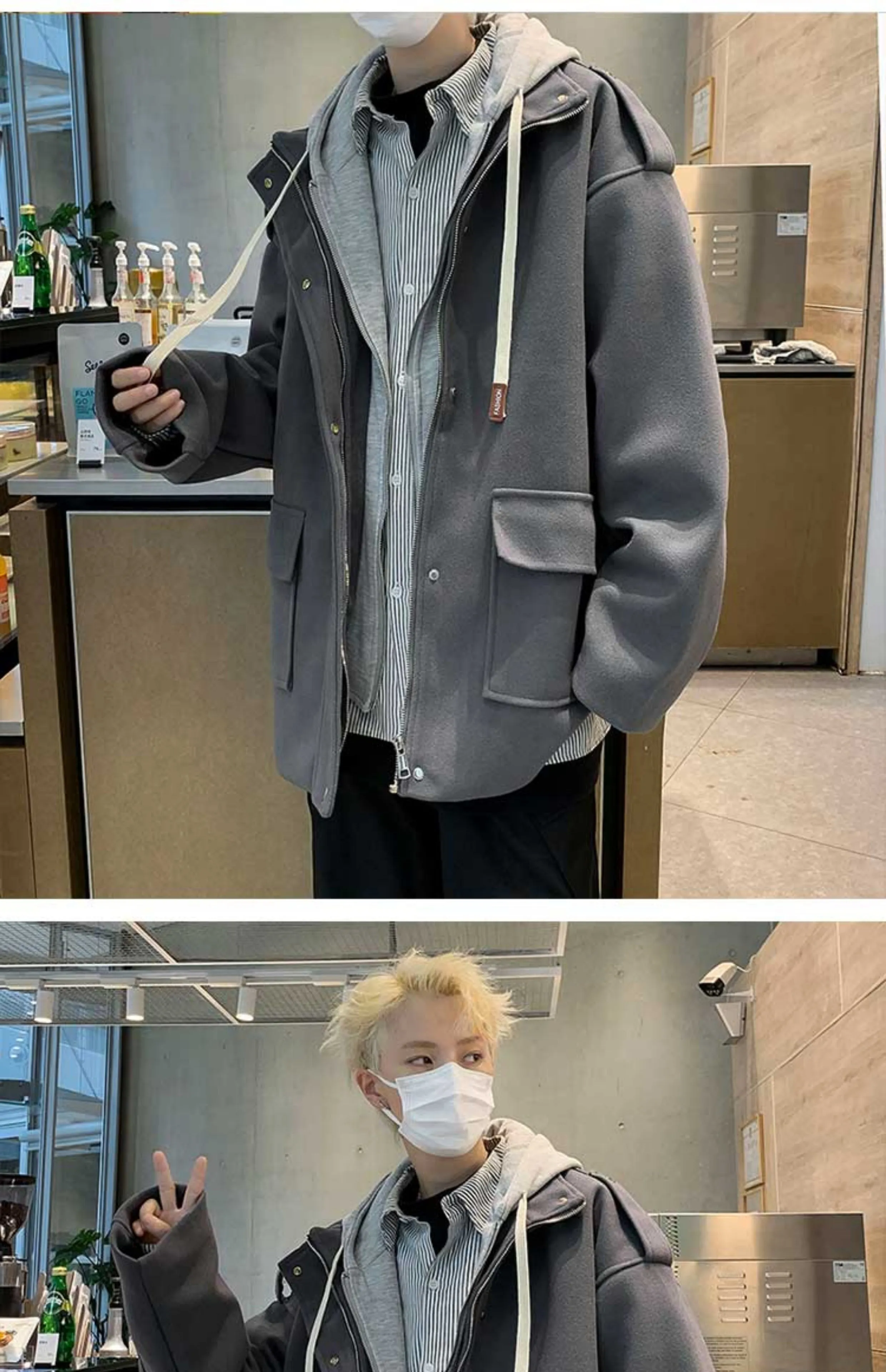 AUTUMN AND WINTER MEN'S WOOLEN COATS