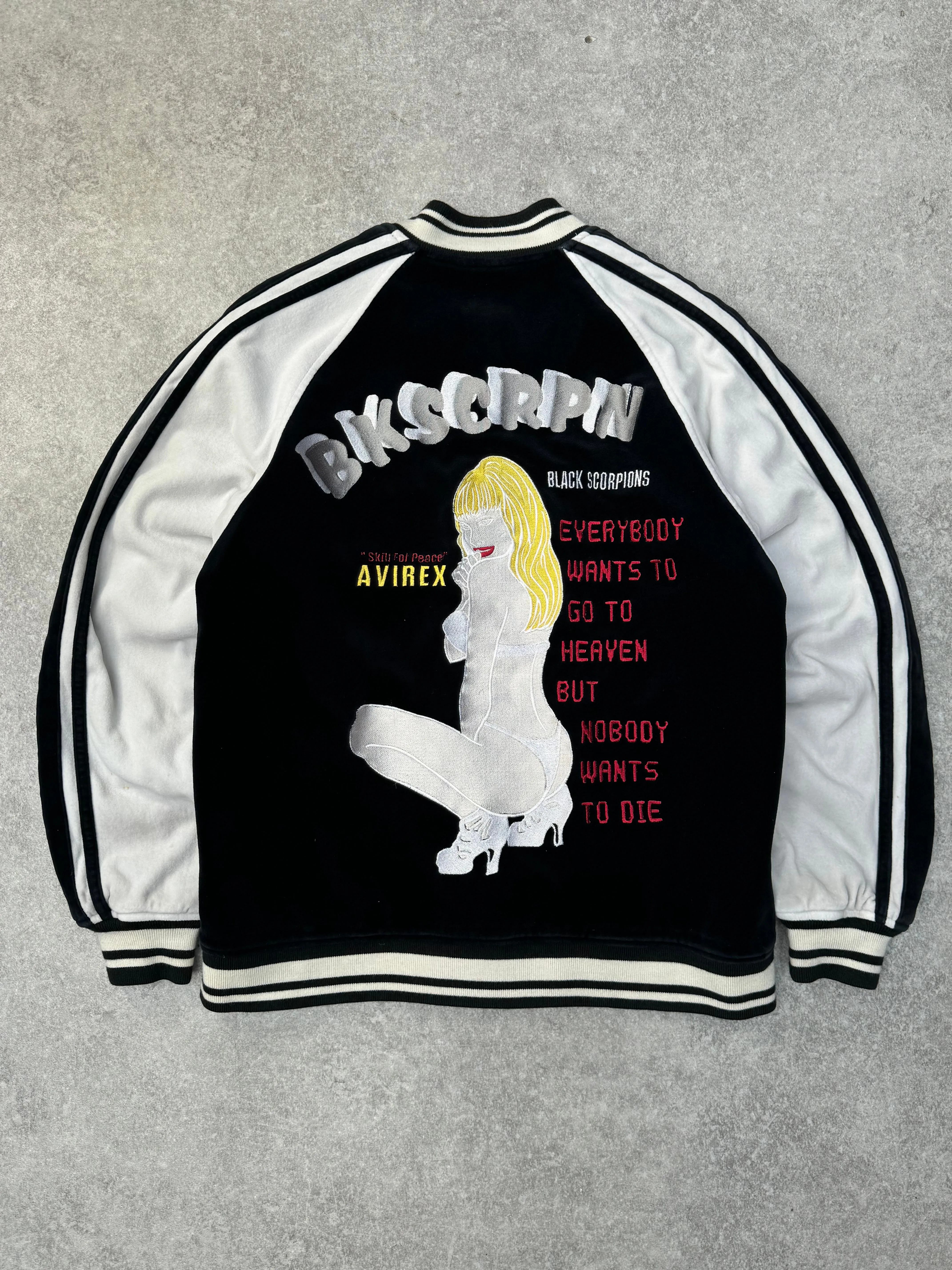 Avirex Savaged Souvenir Sukujan Velour Reversible Bomber Jacket