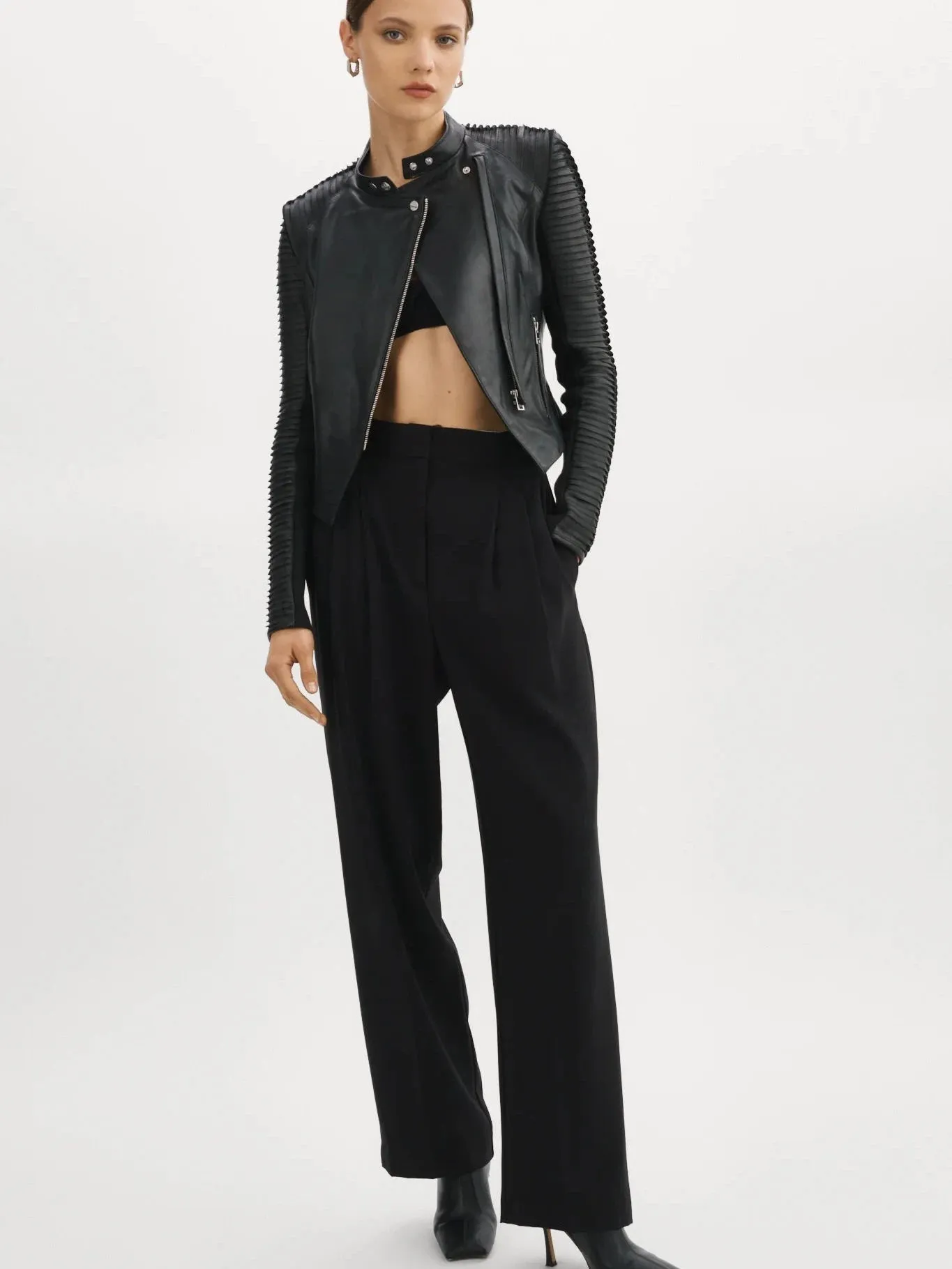 Azra Leather Jacket - Black