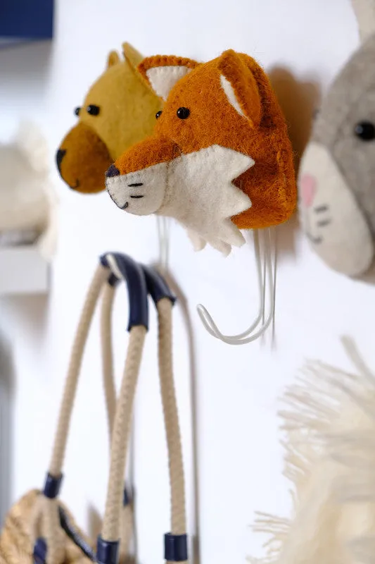 Baby Fox Head Coat Hook