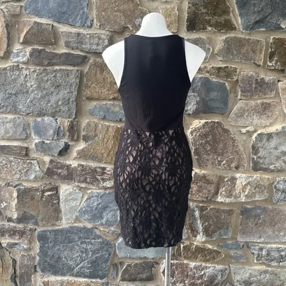 Bailey 44 Black Sheath Leather Dress Size Large