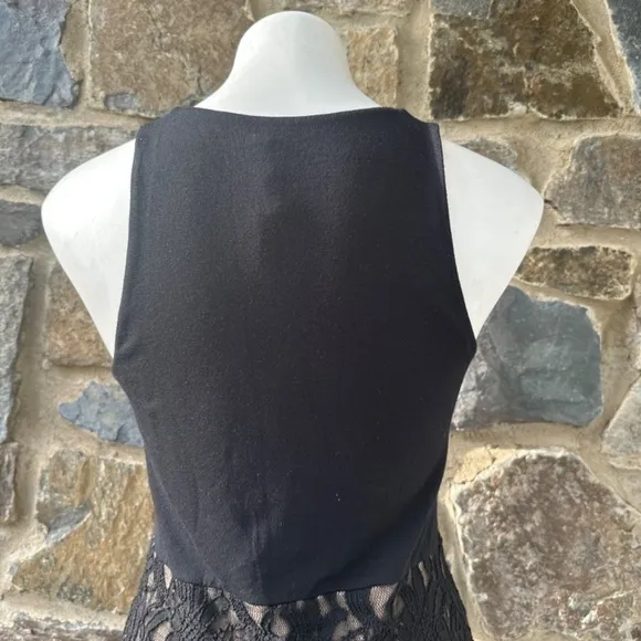 Bailey 44 Black Sheath Leather Dress Size Large