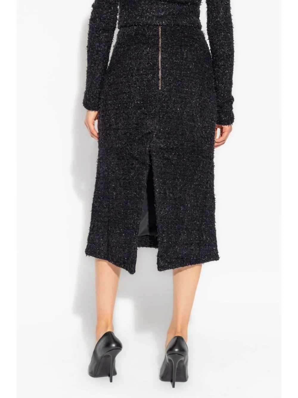 Balenciaga tweed midi kjol