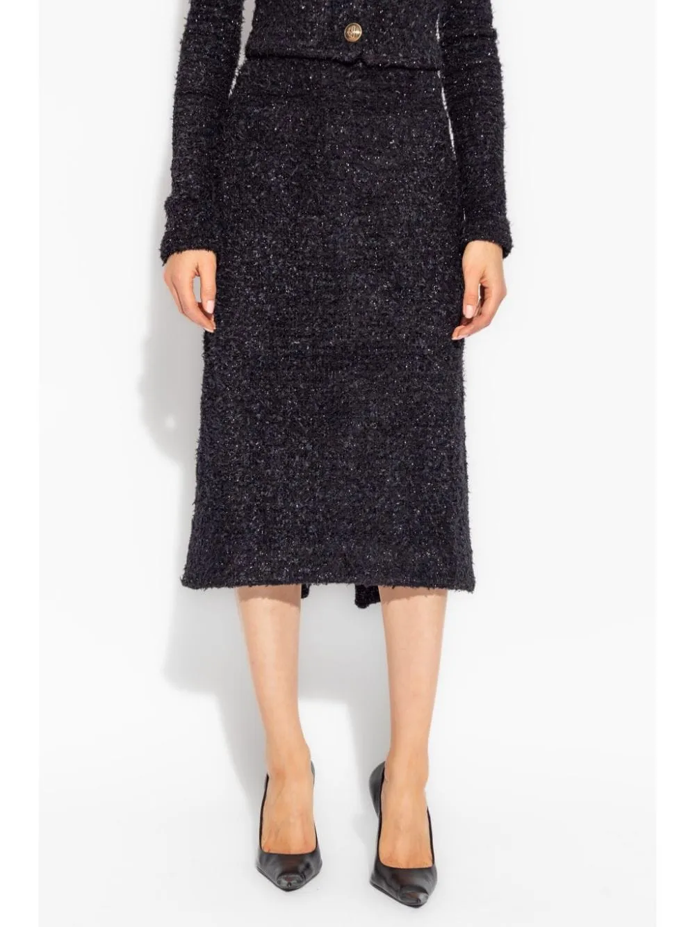 Balenciaga tweed midi kjol