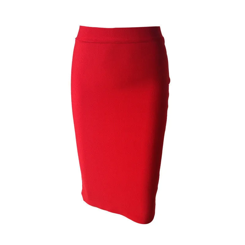 Bandage Skirt Women Knee-Length Skirts 10 Colors 60cm HL1186