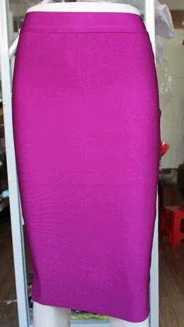 Bandage Skirt Women Knee-Length Skirts 10 Colors 60cm HL1186