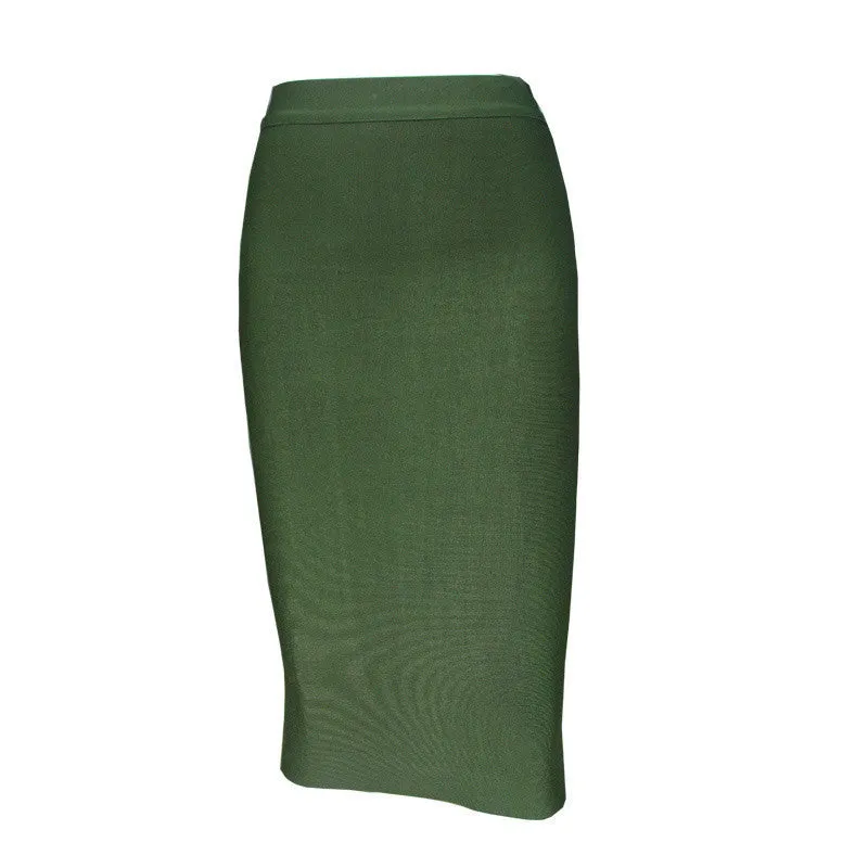 Bandage Skirt Women Knee-Length Skirts 10 Colors 60cm HL1186
