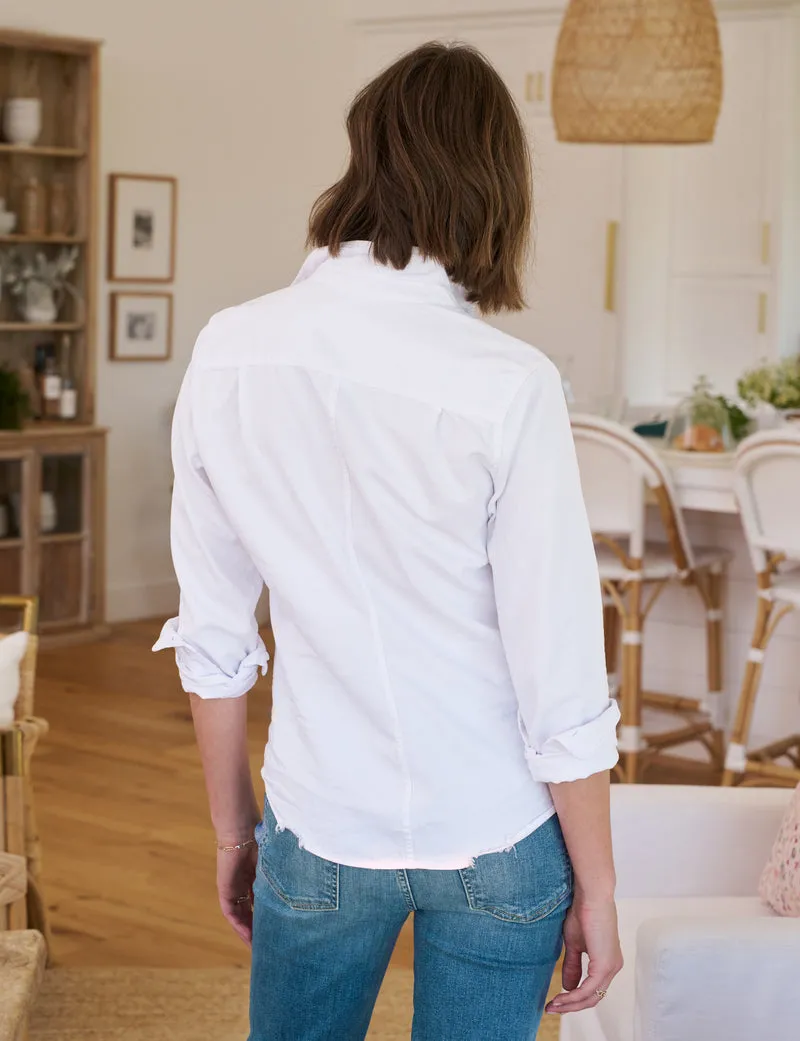 Barry Tailored Button-Up - Famous Denim White