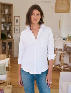 Barry Tailored Button-Up - Famous Denim White