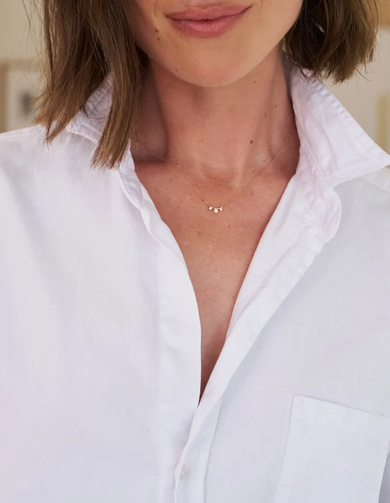 Barry Tailored Button-Up - Famous Denim White