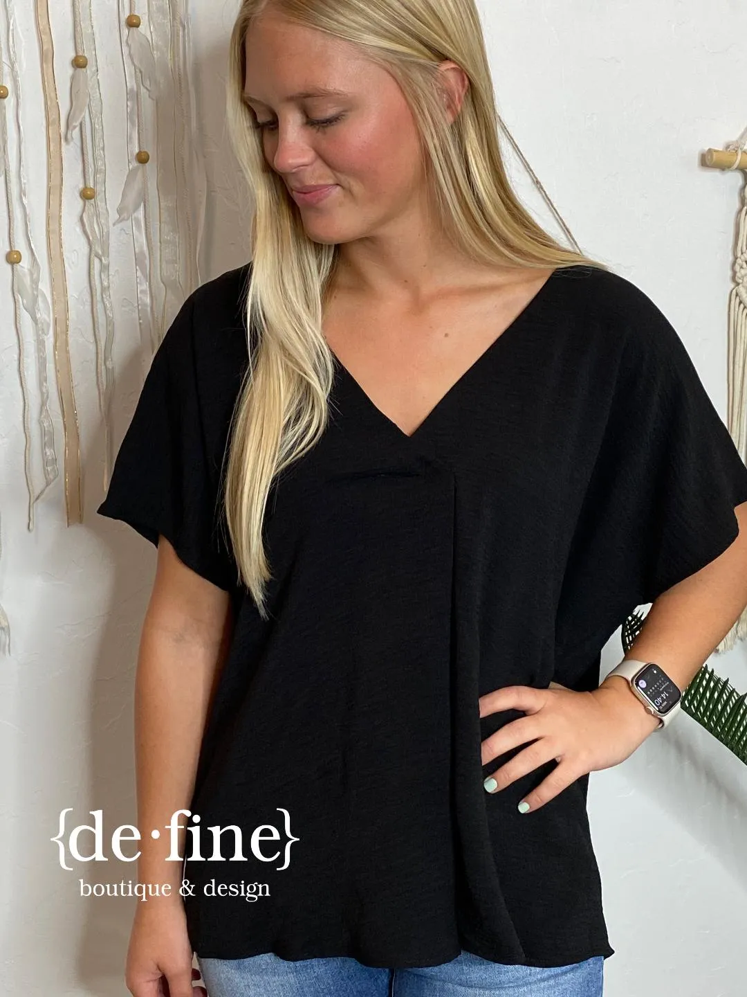 Basic V-Neck Top in Many Colors - Regular & Curvy