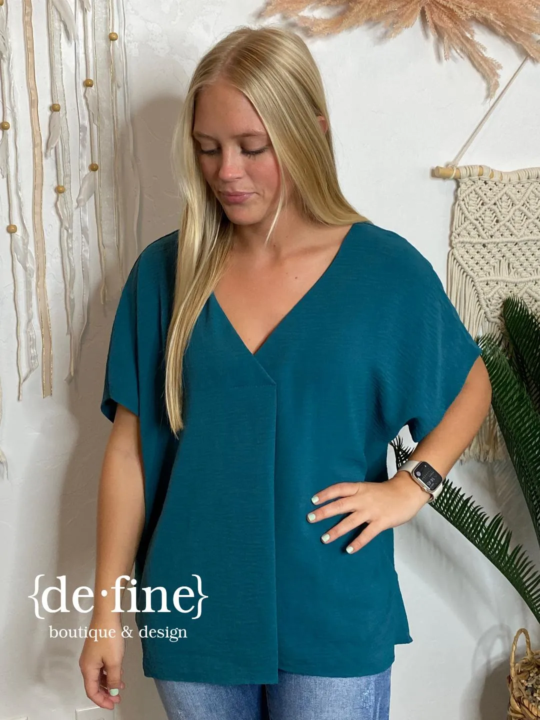 Basic V-Neck Top in Many Colors - Regular & Curvy