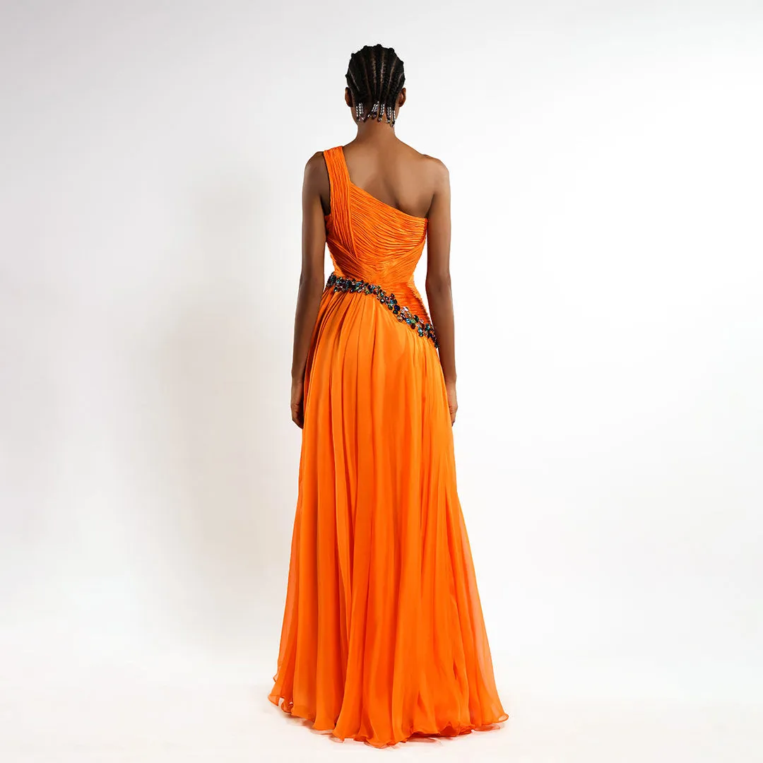 Beaded Elegance Cascade Dress
