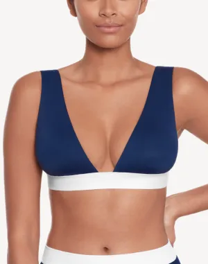 Bel Air Banded Modern V Neck Bikini Top
