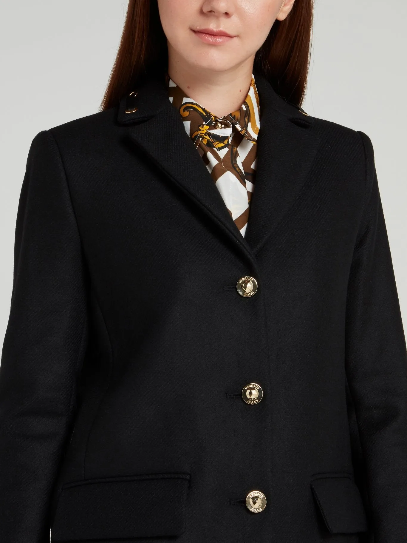 Black Embellished Long Coat