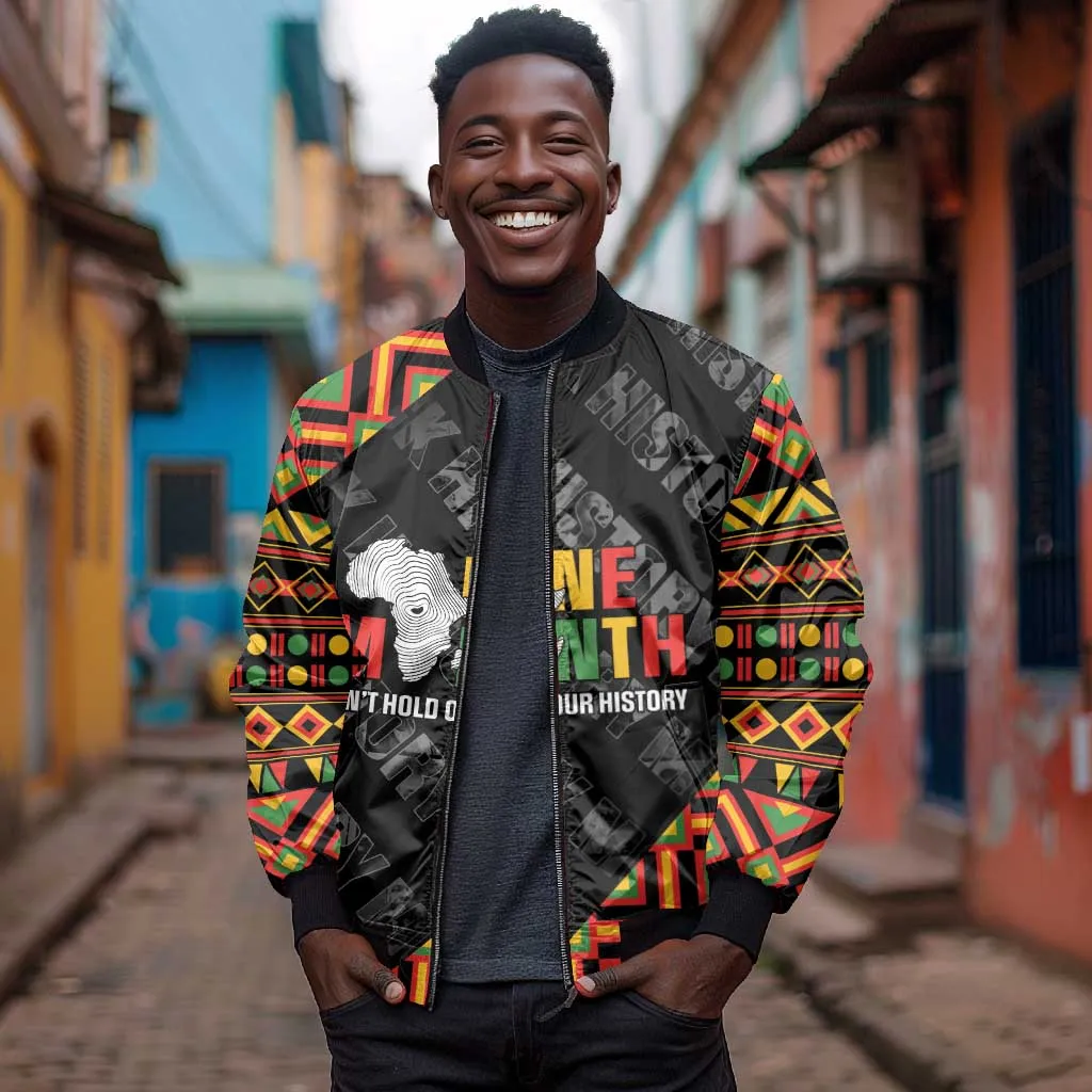 Black History Month Bomber Jacket One Month Can't Hold Our History LT05
