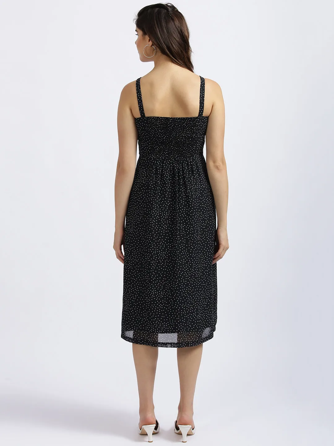 Black Printed Sheath Dress